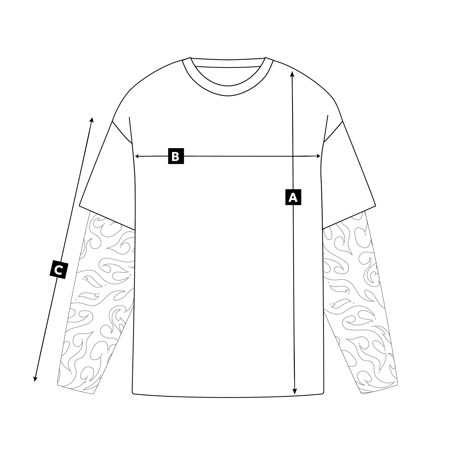 size chart premium vintage hoodie