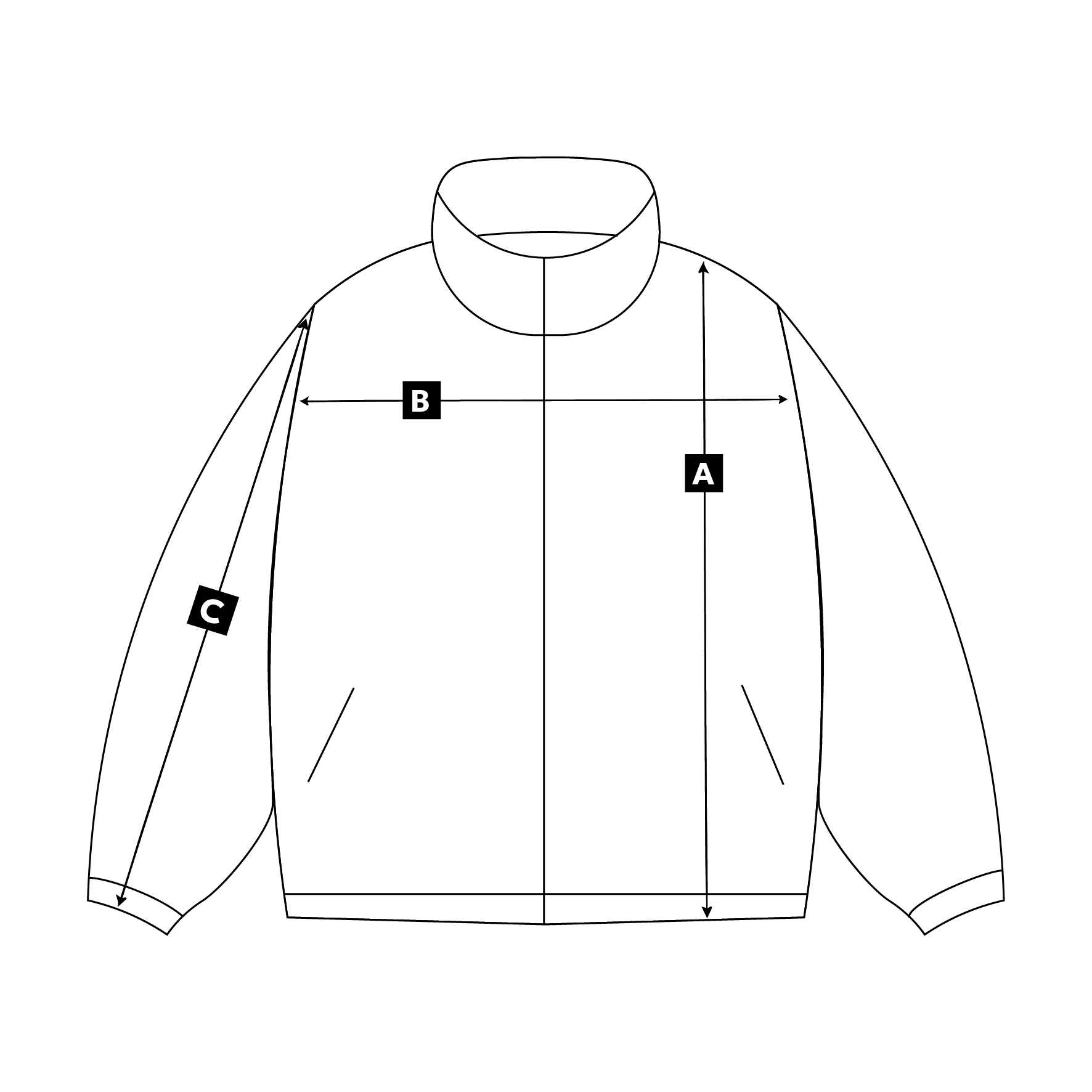 size chart premium vintage hoodie