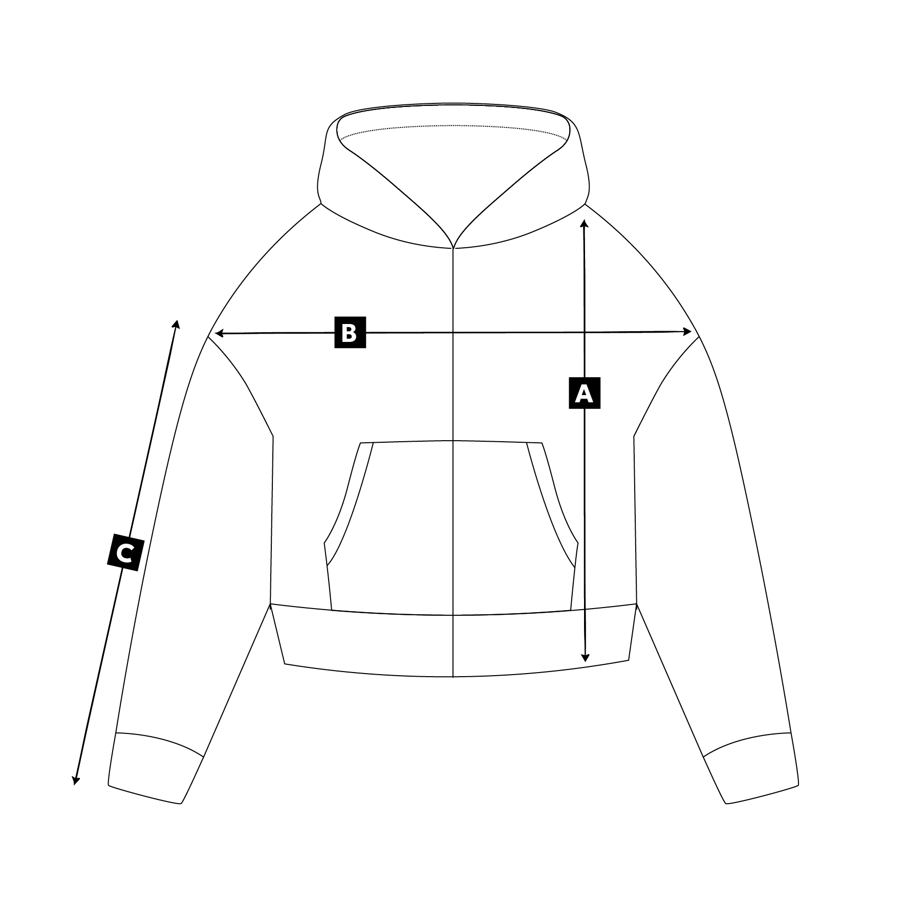 size chart women cropped hoodie 09