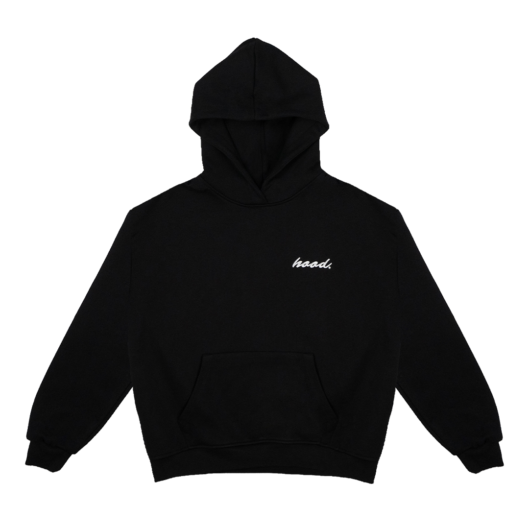 Premium Vintage Hoodie - Clean Black