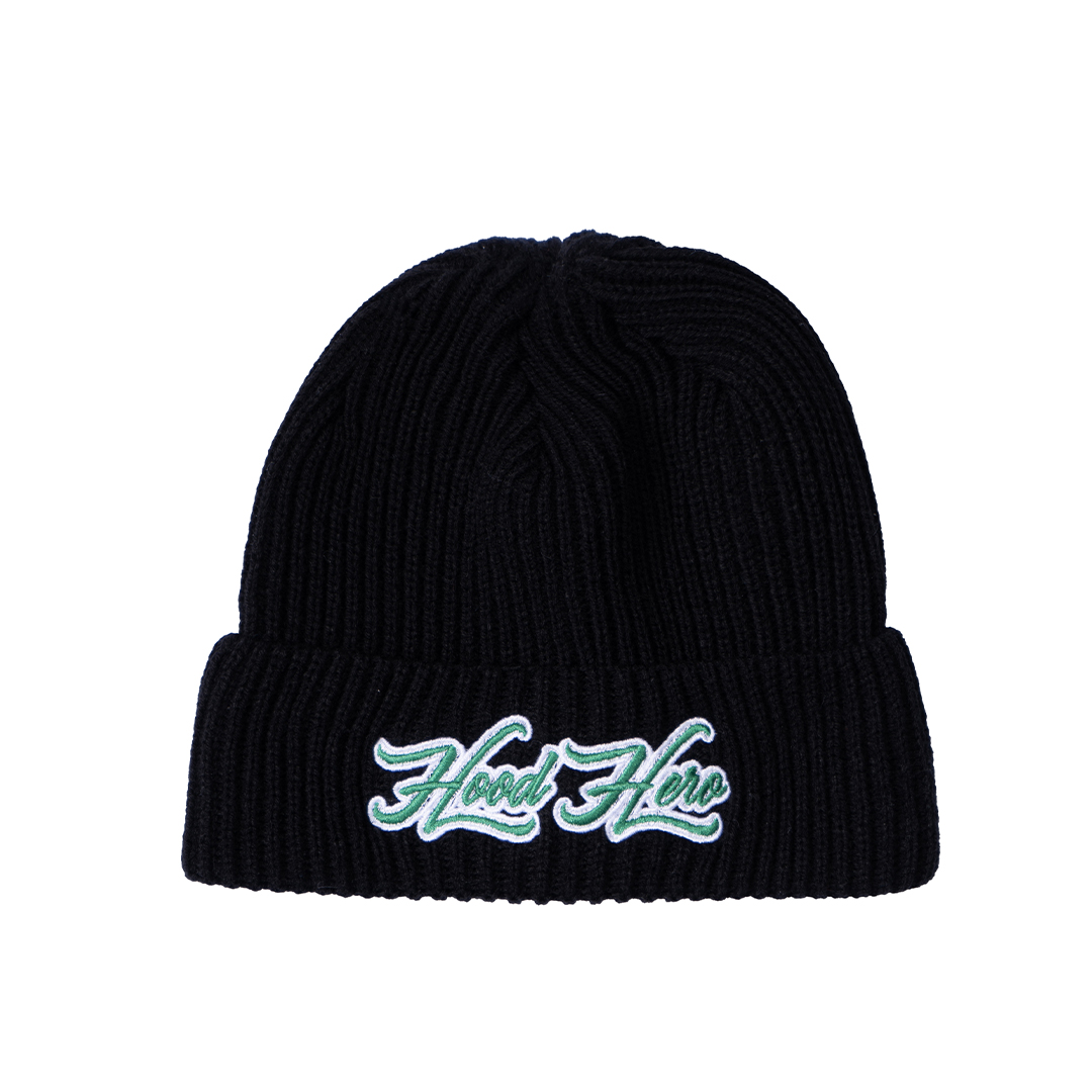 Winter cap Embroidery - Black/Green