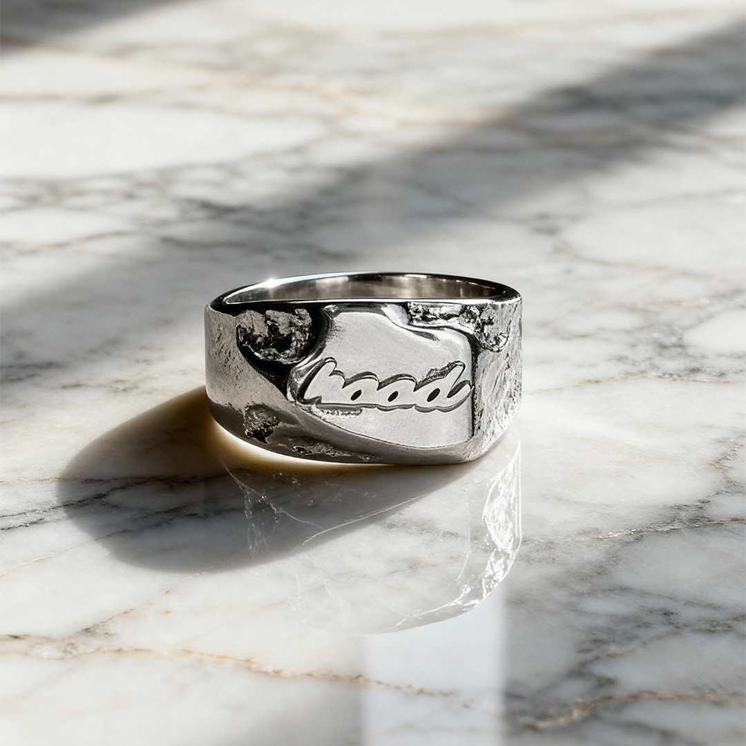 Distress Ring - Steel Silver