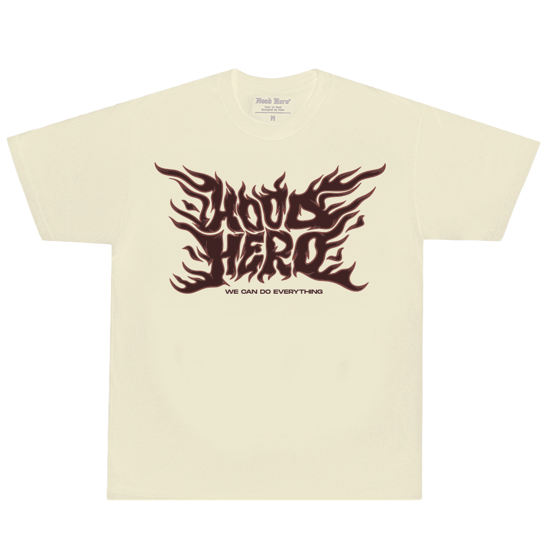 T-shirt Flames - Cream