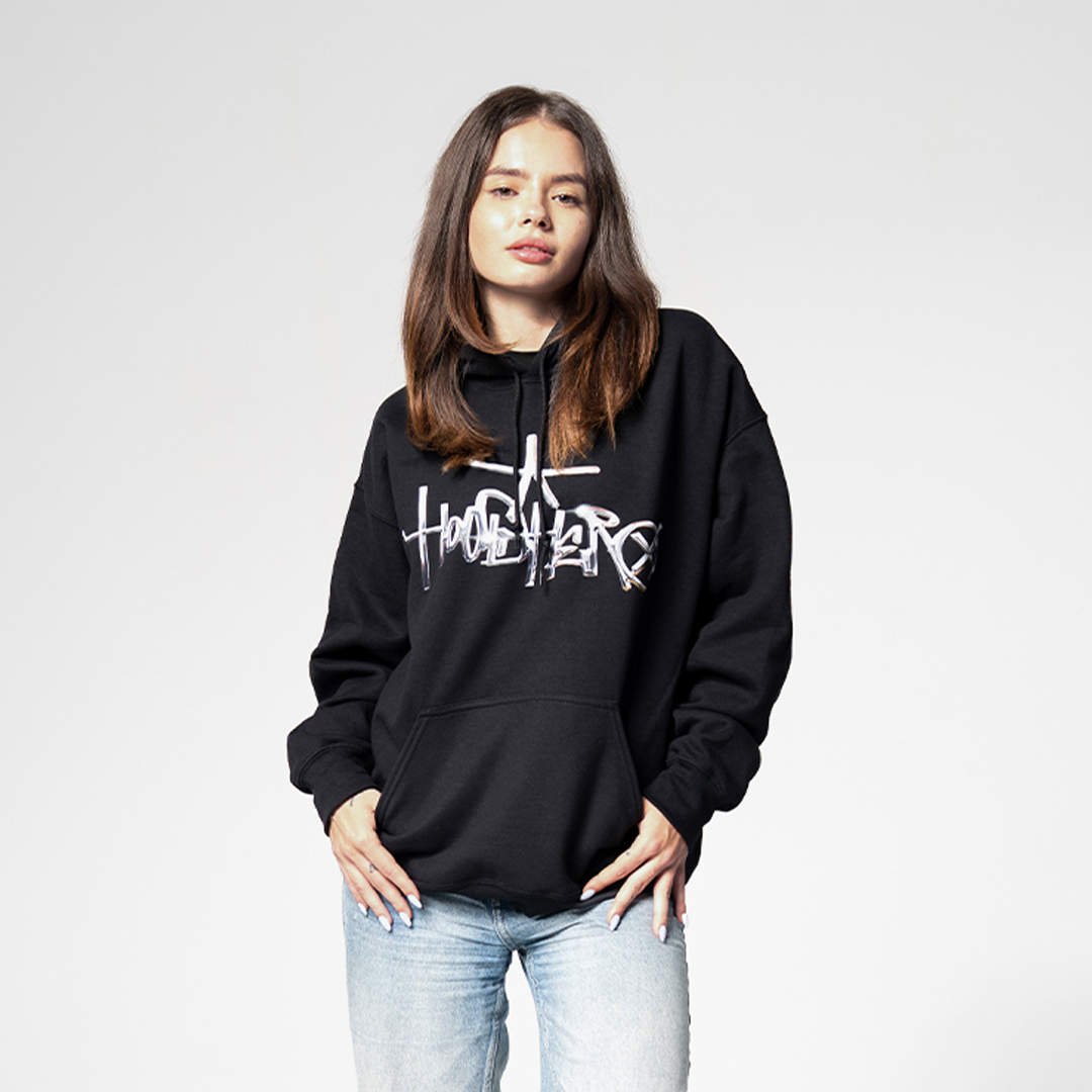 Hoodie Chrome Type - Black
