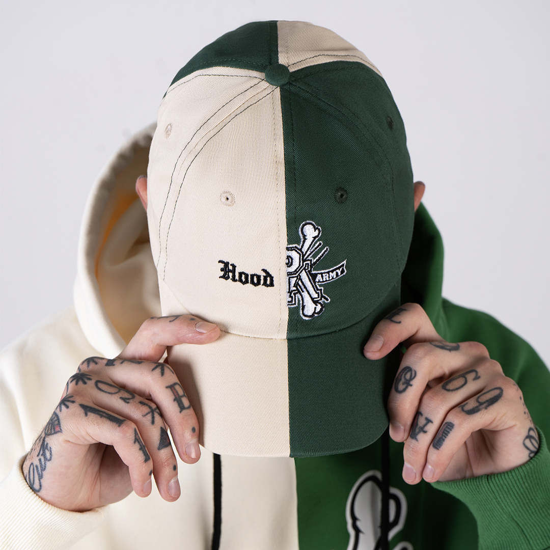 Cap Hood Army - Beige / Green