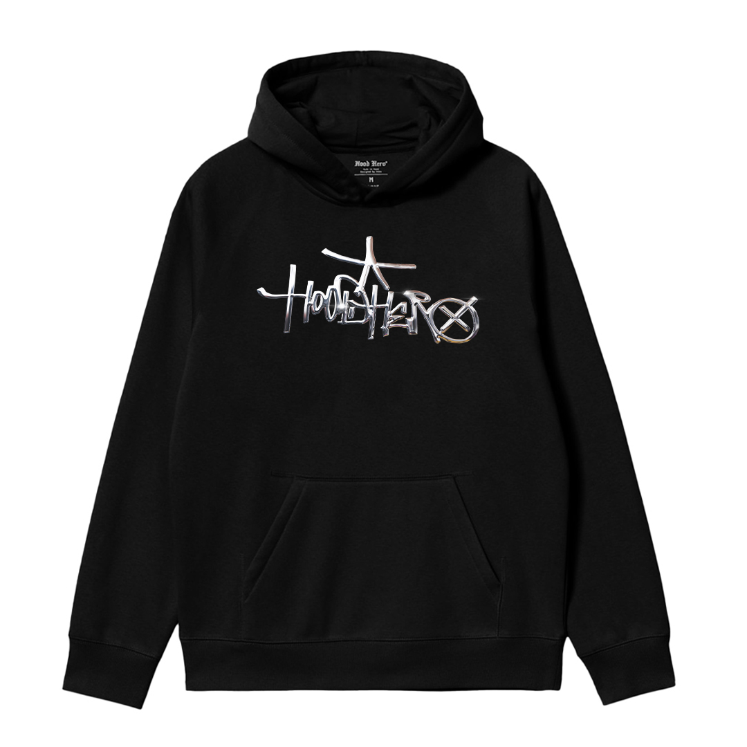Hoodie Chrome Type - Black