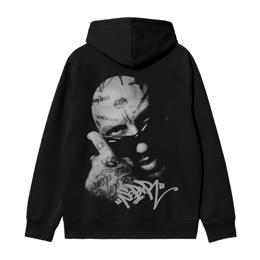 Hoodie Separ Face - Black