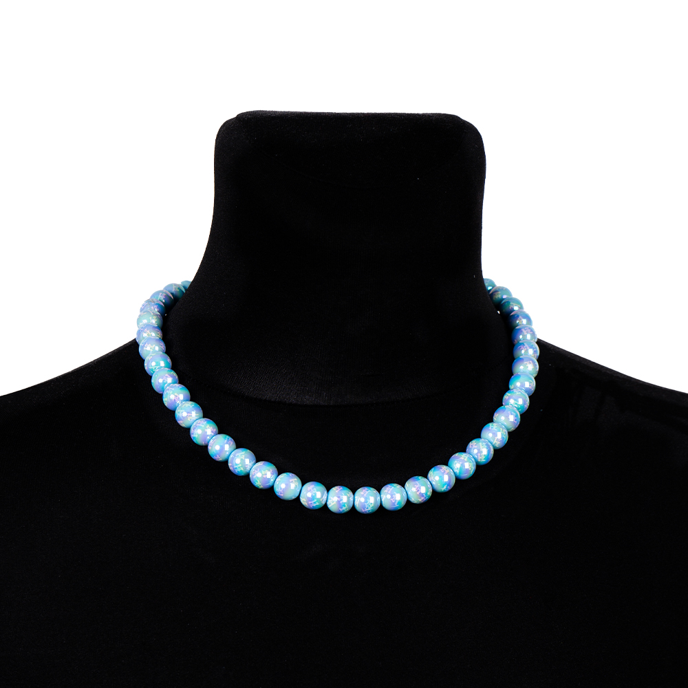 Pearl Chain Monogram - Baby Blue