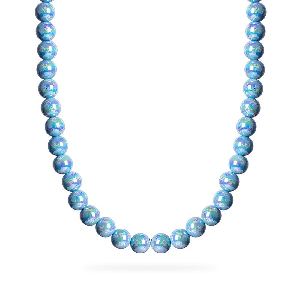 Pearl Chain Monogram - Baby Blue