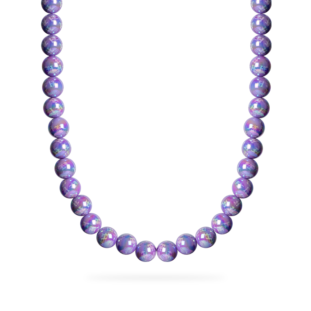 Pearl Chain Monogram - Purple