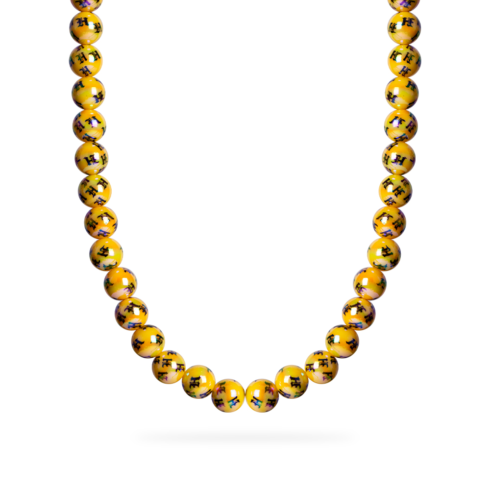 Pearl Chain Monogram - Yellow