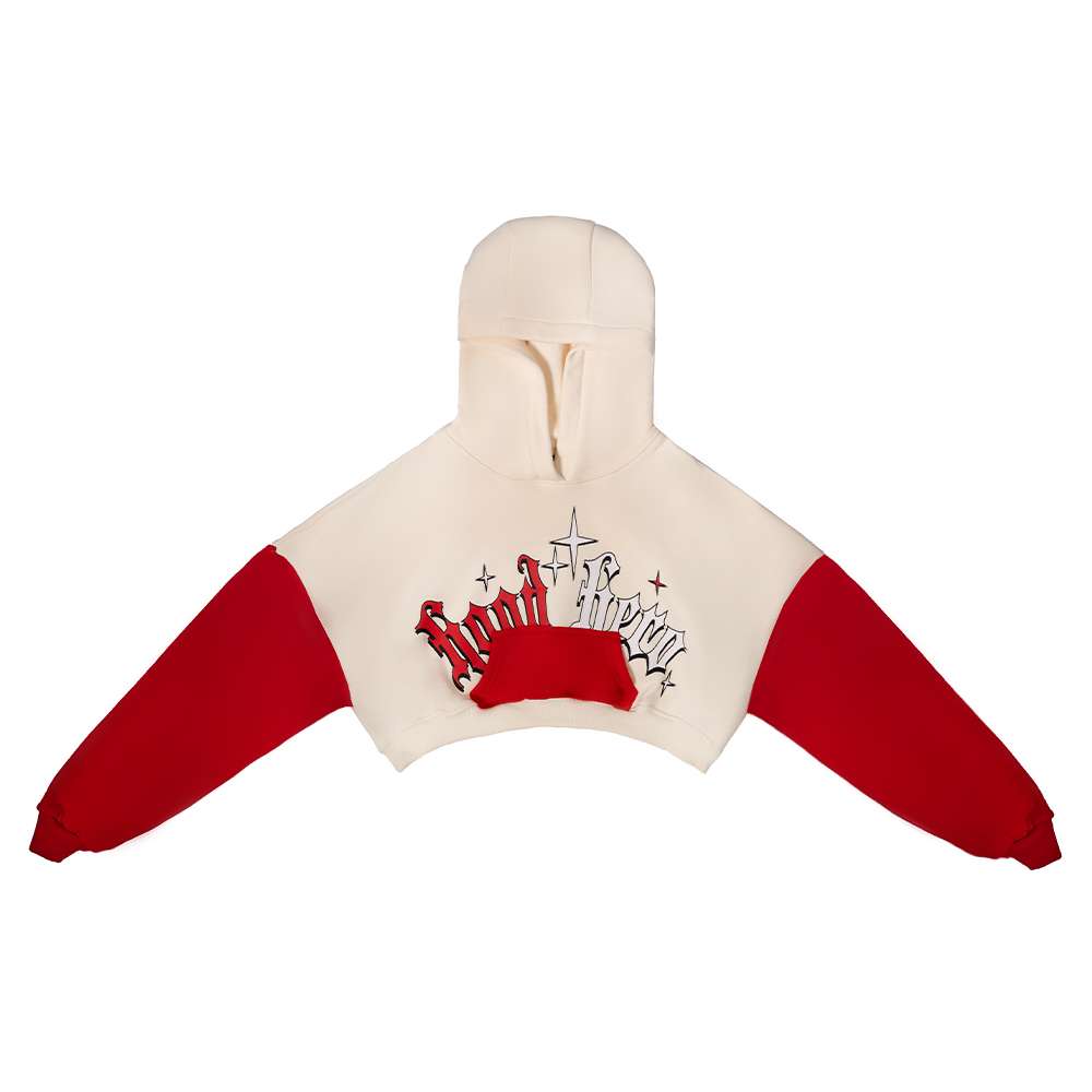 Women's Hoodie Kick Off - Cream / Red