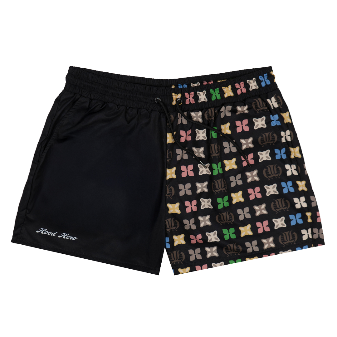 Men’s Swim Shorts - Black Multicolor