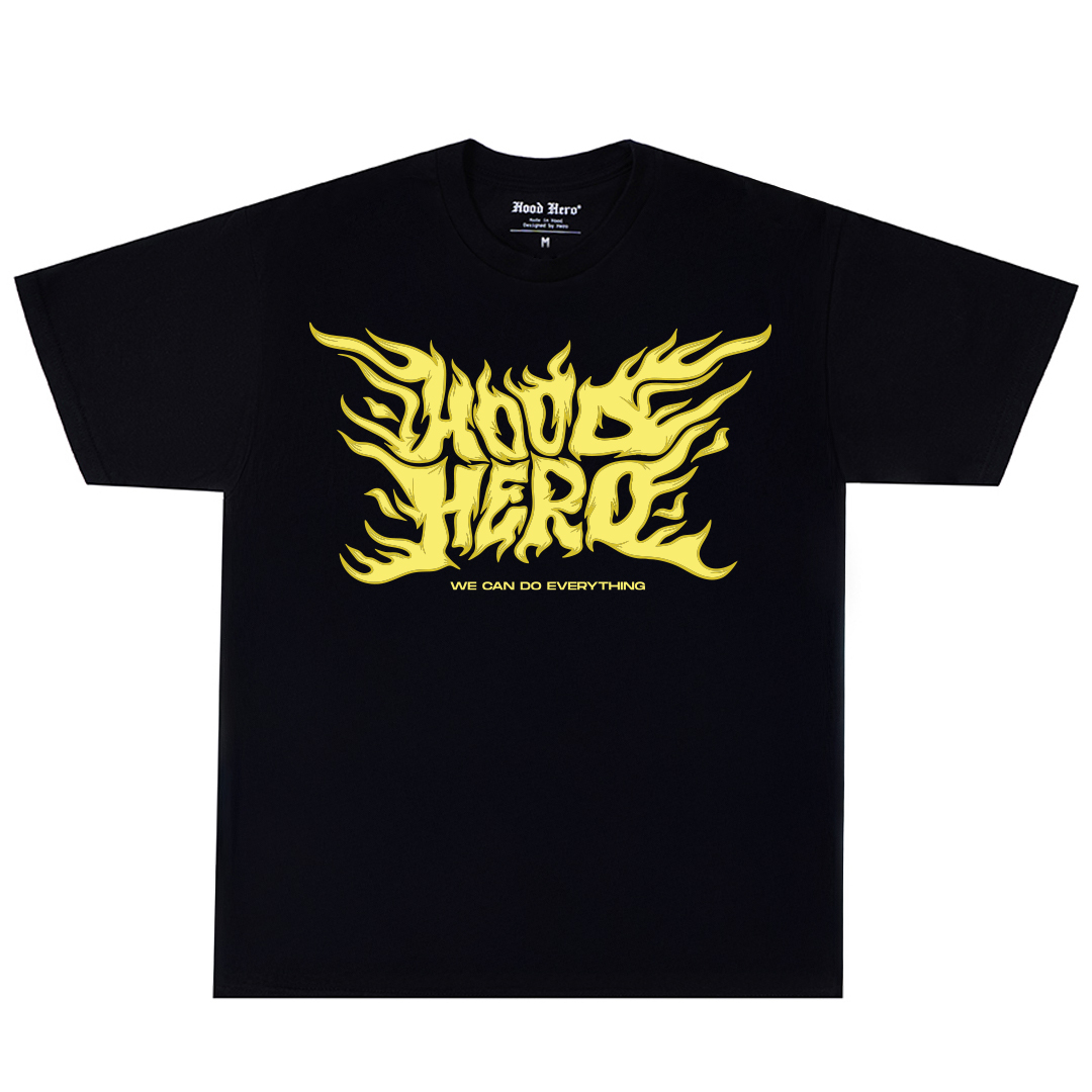 T-shirt Flames - Black