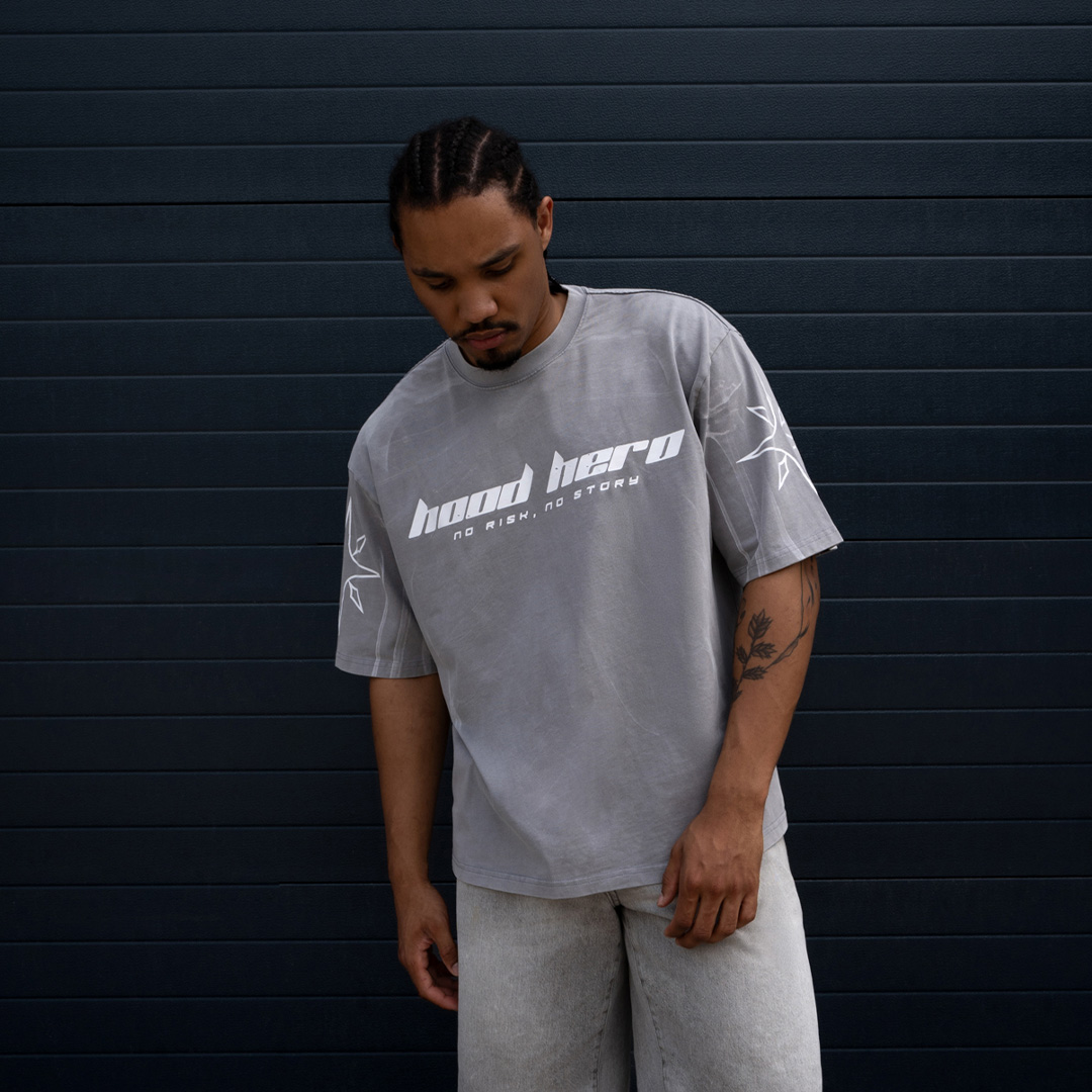 T-shirt No Risk No Story - Grey