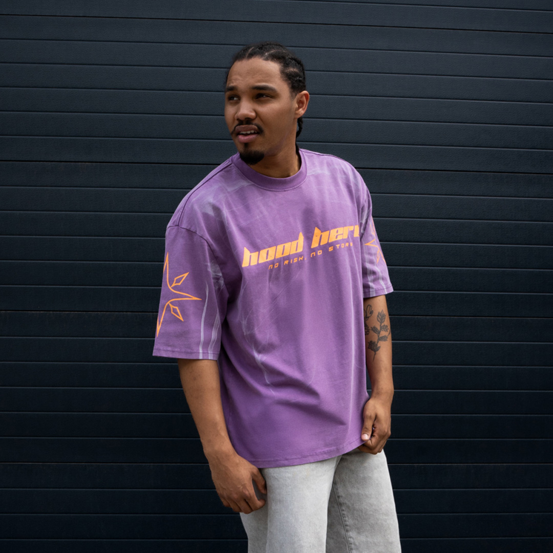 T-shirt No Risk No Story - Purple
