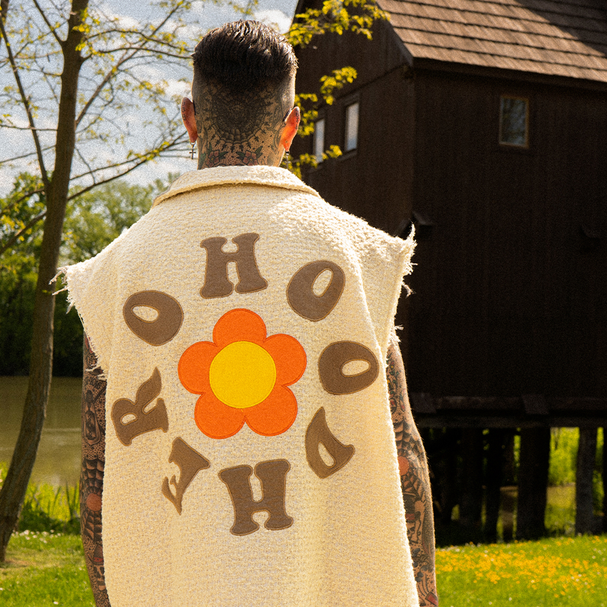 Vest Flower - Orange